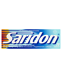 Saridon, 250mg+150mg+50mg, 20 Tabletek