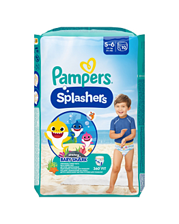 Pampers Pants Splashers Baby Shark Pannolini Mutandina Taglia 5 10 pz