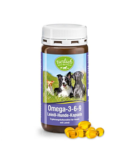 Tierlieb Omega 3-6-9 dla psów 180 kapsułek