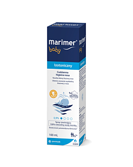 Marimer Baby, Izotoniczny roztwór wody morskiej, Spray do nosa dla dzieci od 1. dnia życia i dorosłych