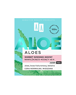 AA Aloes Sorbet do twarzy dzienno-nocny nawilżająco-kojący 48 h