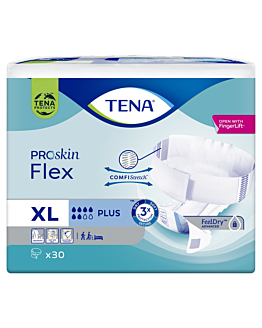 Tena Flex ProSkin Plus, Pannoloni per Adulti, 105-153 cm, Taglia Extra Large 30 pz