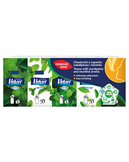 Velvet Menta fazzolettini monouso 90 pz