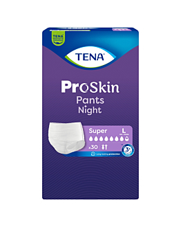 Tena Pants Proskin Super Night Majtki chłonne na noc Rozmiar L, 30 Sztuk