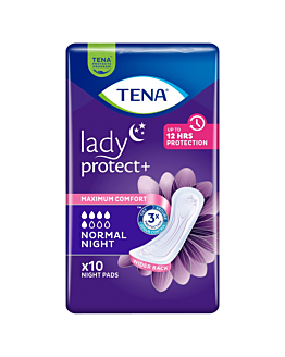 Tena Lady Normal Night, Podpaski na nietrzymanie moczu dla kobiet na noc, 10 Sztuk