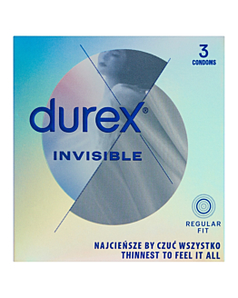 Durex Invisible Supercienkie prezerwatywy, 3 szt.