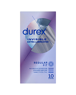 Durex Invisible Dodatkowe Nawilżenie Prezerwatywy, 10 szt.