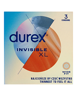 Durex Invisible XL Prezerwatywy, 3 szt.