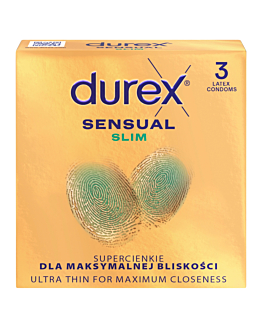 Durex Sensual Slim Prezerwatywy, 3 szt.