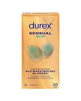 Durex Sensual Slim Prezerwatywy, 10 szt.