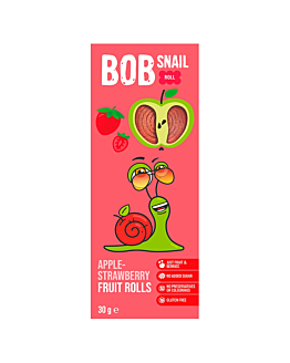 Bob Snail Przekąska jabłkowo-truskawkowa z owoców bez dodatku cukru, 30 g