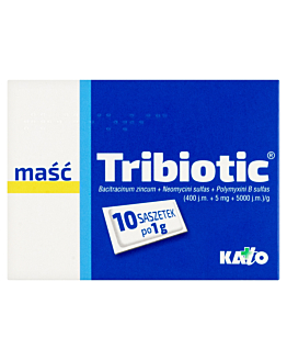Tribiotic saszetki zapobieganie zakażeniom bakteryjnym przy drobnych ranach i oparzeniach