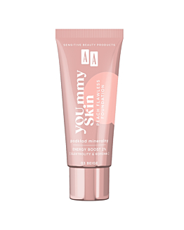 AA YOUmmy Skin Peach Flawless Podkład mineralny dodający blasku, 03 Beige