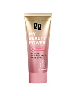AA My Beauty Power Rozświetlający podkład, 01 Vanilla