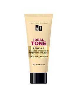 AA Make Up Ideal Tone Podkład idealnie dopasowujący się do twarzy, 107 Dark Beige