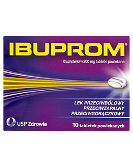 Ibuprom 200mg Tabletki przeciwbólowe i przeciwgorączkowe, 10 tabl.