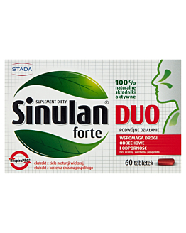 Sinulan Duo Forte, Suplement diety wspomagający funkcjonowanie dróg oddechowych, Tabletki