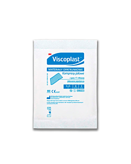 Viscoplast, Kompresy gazowe jałowe, 5x5cm