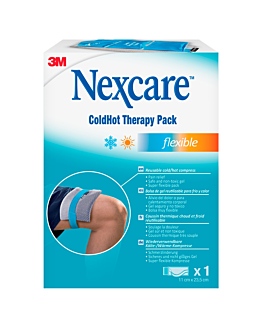 Nexcare ColdHot Therapy Pack Flexible, Zimno-ciepły okład żelowy wielokrotnego użytku, 11x23,5cm