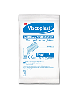 Viscoplast, Gaza opatrunkowa jałowa 17-nitkowa, 0,5m2