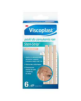 Viscoplast paski do zamykania ran steri strip beżowe, box 6mm x75mm 2 szt.