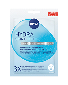 Nivea Hydra Skin Effect Nawadniająca maska w płachcie z kwasem hialuronowym 29ml