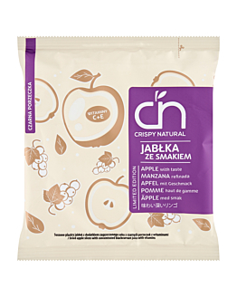 Crispy Narural Chipsy Suszone Jabłko z sokiem z czarnych porzeczek z witaminami 