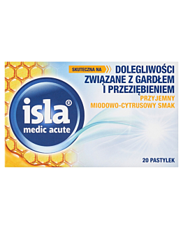 Isla Medic Acute, Smak miodowo-cytrusowy, Pastylki do ssania