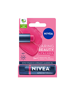 Nivea Pielęgnująca pomadka do ust Caring Beauty 3w1, Pink