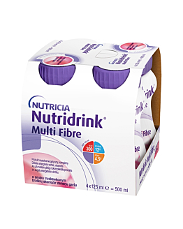Nutridrink Multi Fibre, Doustny preparat wysokoenergetyczny, Smak truskawkowy