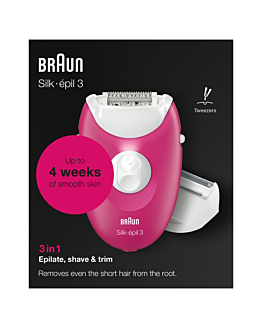 Braun Silke3 SE3276 Epilator Box WH 1CT