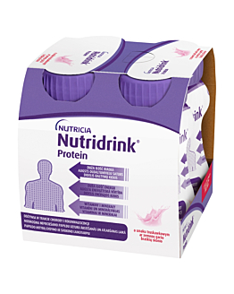 Nutridrink Protein, Doustny wysokobiałkowy preparat odżywczy, Smak truskawkowy