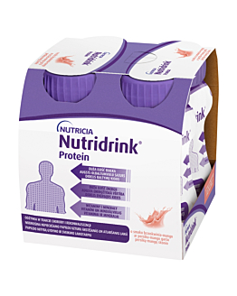 Nutridrink Protein, Doustny wysokobiałkowy preparat odżywczy, Smak brzoskwinia-mango