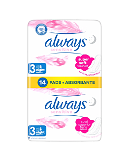 Always Ultra Sensitive Night Podpaski higienicze, 14 szt.