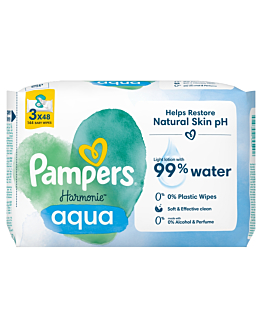 Pampers Aqua Harmonie Chusteczki nawilżane, 3x48szt.