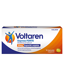Voltaren Express Forte kapsułki miękkie 25 mg, 10 kapsułek