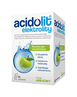 Acidolit, Elektrolity dla dzieci w saszetkach, Smak jabłkowy
