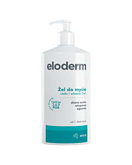 Eloderm Żel do mycia ciała i włosów 2w1, 400 ml