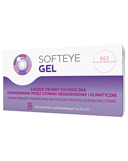 Softeye Gel, Żel do oczu, łagodzący objawy suchego oka, Bez konserwantów, Jednodawkowe pojemniki
