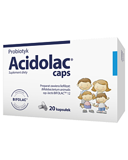 Acidolac, Suplement diety zawierający żywe kultury bakterii, Kapsułki