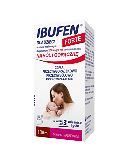 Ibufen dla dzieci Forte o sm.malinowym, 100 ml