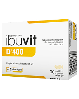 Ibuvit D 400, Witamina D dla niemowląt i dzieci, Kapsułki twist-off