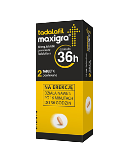 Tadalafil Maxigra 10 mg, 2 tabl. powl. 
