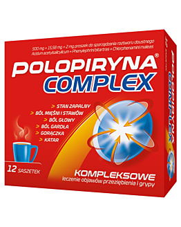 Polopiryna Complex 500 mg + 15,58 mg + 2 mg, 12 sasz.
