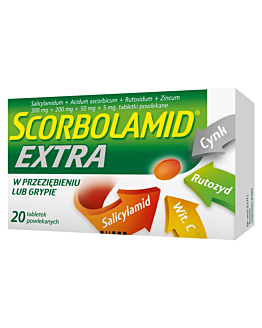 Scorbolamid EXTRA 300mg+200mg+50mg+5mg tabletki powlekane
