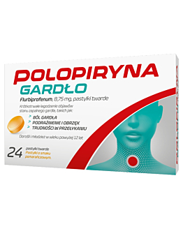 Polopiryna 8,75mg Pastylki na gardło, 24 past.