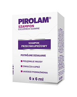 Pirolam Szampon Przeciwłupieżowy z Witaminami A+ E 6 Torebek Po 