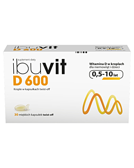 Ibuvit D 600, Witamina D dla niemowląt i dzieci, Kapsułki twist-off