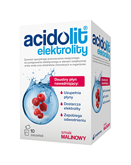 Acidolit, Elektrolity dla dzieci w saszetkach, Smak malinowy