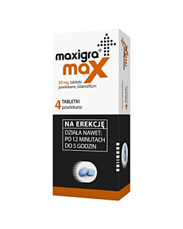 Maxigra Max 0,05 g, 4 tabletki powlekane 
